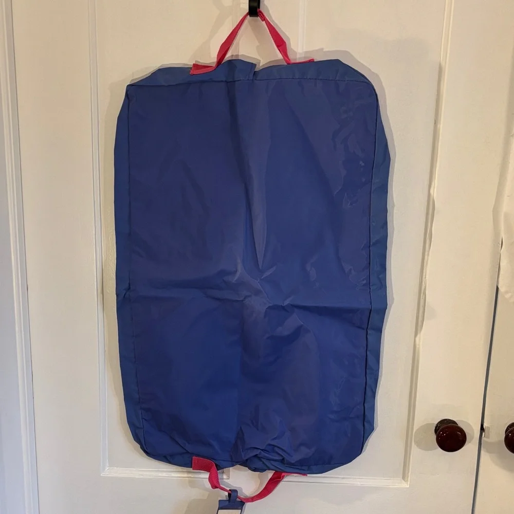 Vintage 1980’s Garment Bag with Pink and Teal Panels